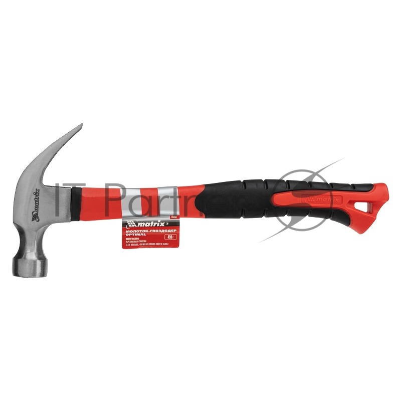 Молоток-гвоздодерoptimal,450 г,фибергласовая обрезиненная рукоятка// Matrix
