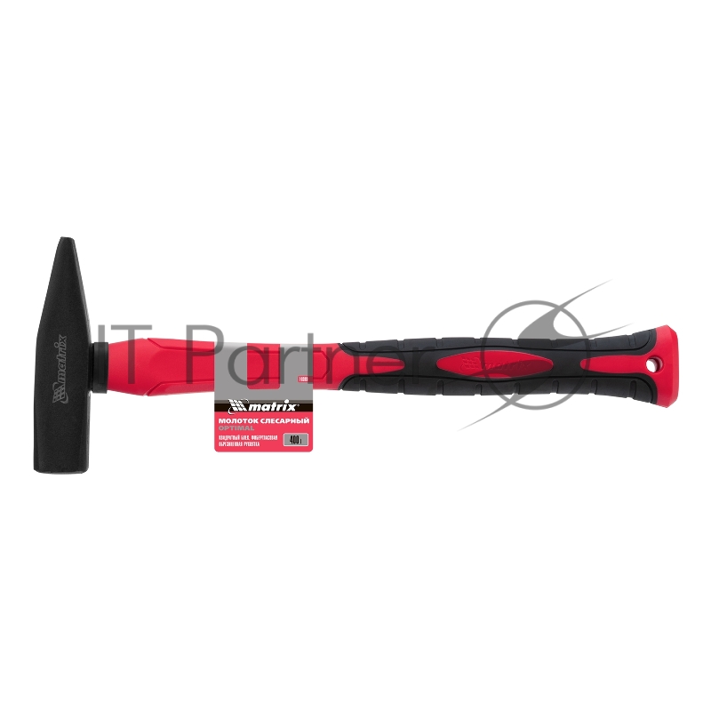 Молоток слесарныйoptimal,400 г,фибергласовая обрезиненная рукоятка,квадратный боек// Matrix