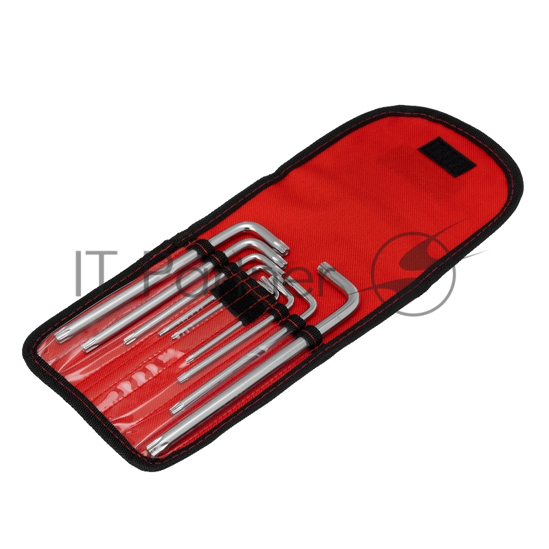Набор ключей имбусовых TORX-TORX Tampered, 9 шт., T10-T50, CrV, удлиненные, сатин., чехол// Matrix