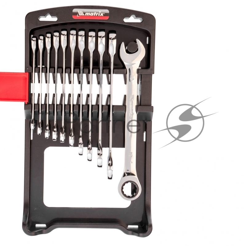 Набор ключей комбинированных, трещоточных 11 шт.// Matrix