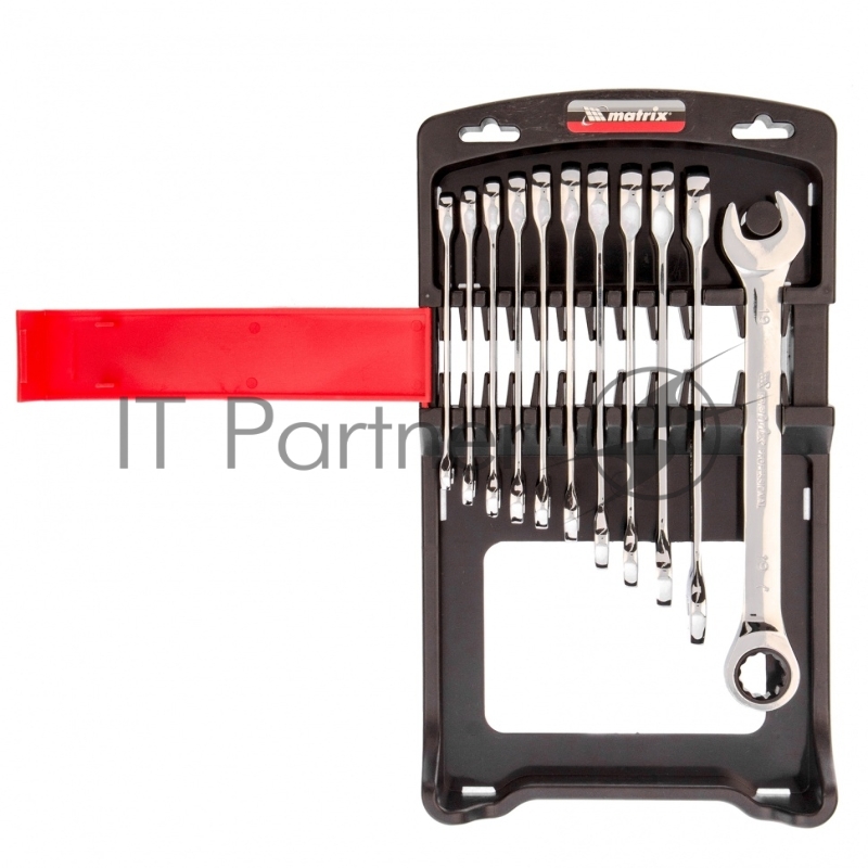 Набор ключей комбинированных, трещоточных 11 шт.// Matrix