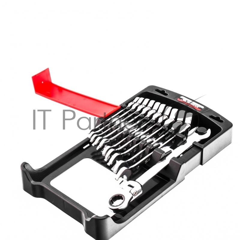 Набор ключей комбинированных, трещоточных шарнирных 11шт.// Matrix