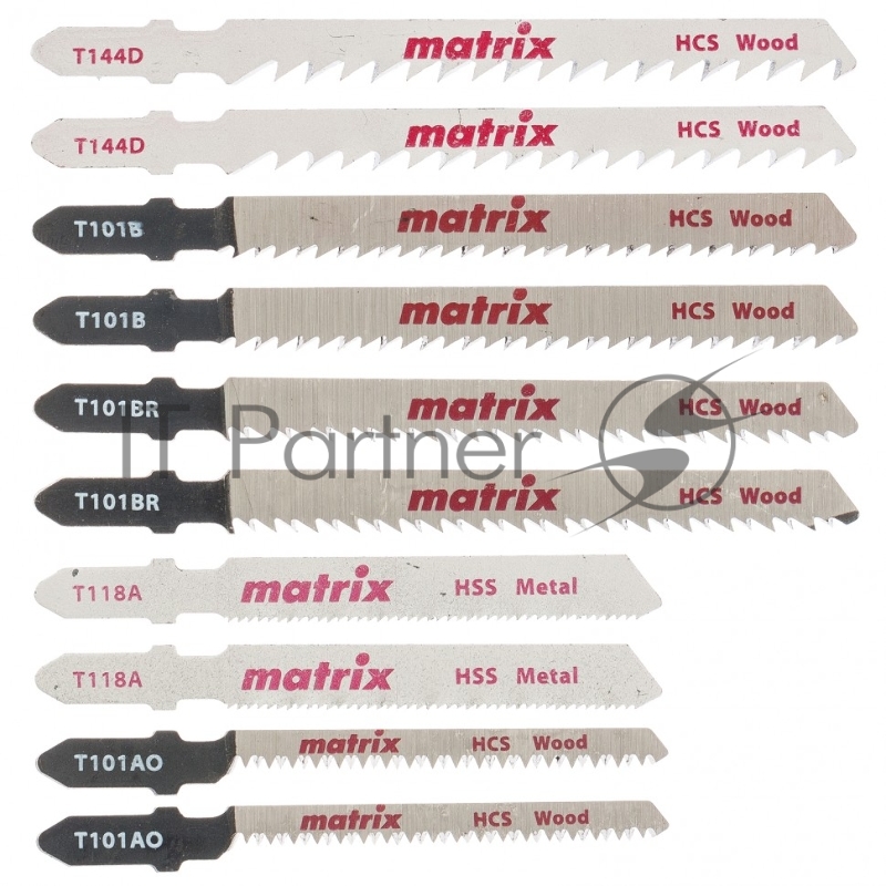 Набор полотен для электролобзика универсальный, 10 шт, T-SET1003// Matrix