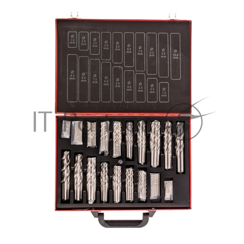 Набор сверл по металлу, 1-10 мм, 170 шт., HSS, в металлическом кейсе// Matrix