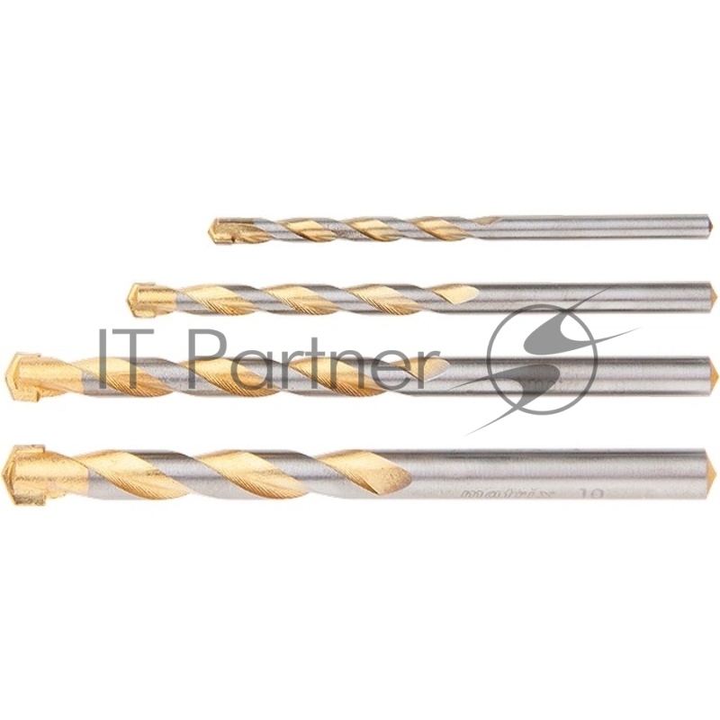 Набор сверл по бетону Golden Line 5 - 6 - 8 - 10мм// Matrix