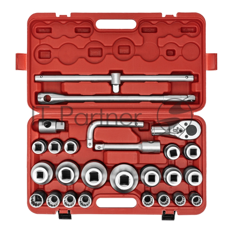 Набор торцевых головок, квадрат, 3/4–1, головки 21 х 65 мм, 26 предм., в пласт. боксе// Matrix