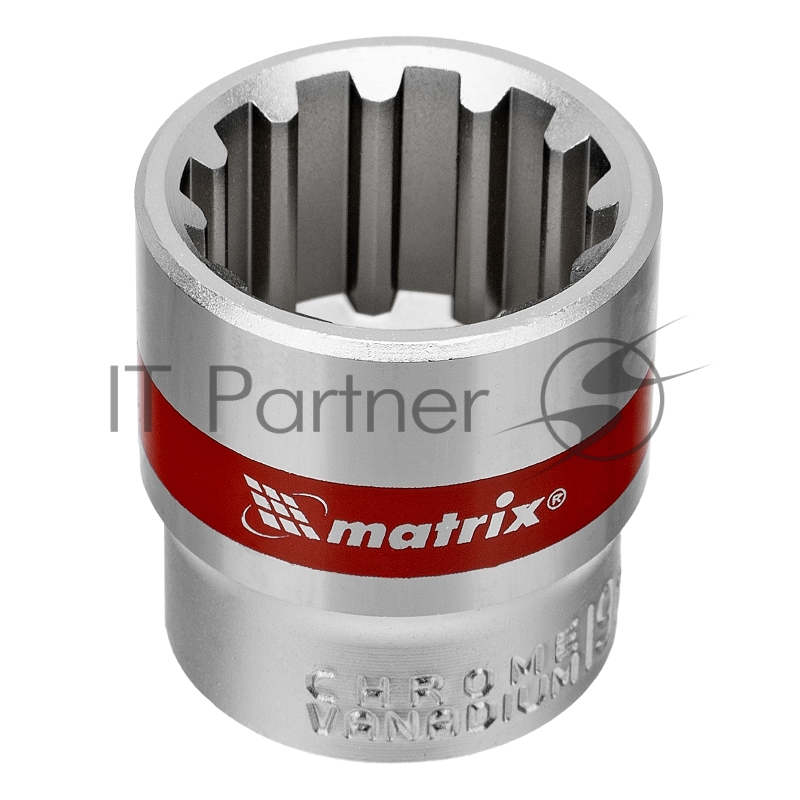 Набор универсальных торцевых головок 3/8, Spline, CrV, 10шт., 8-19мм// Matrix