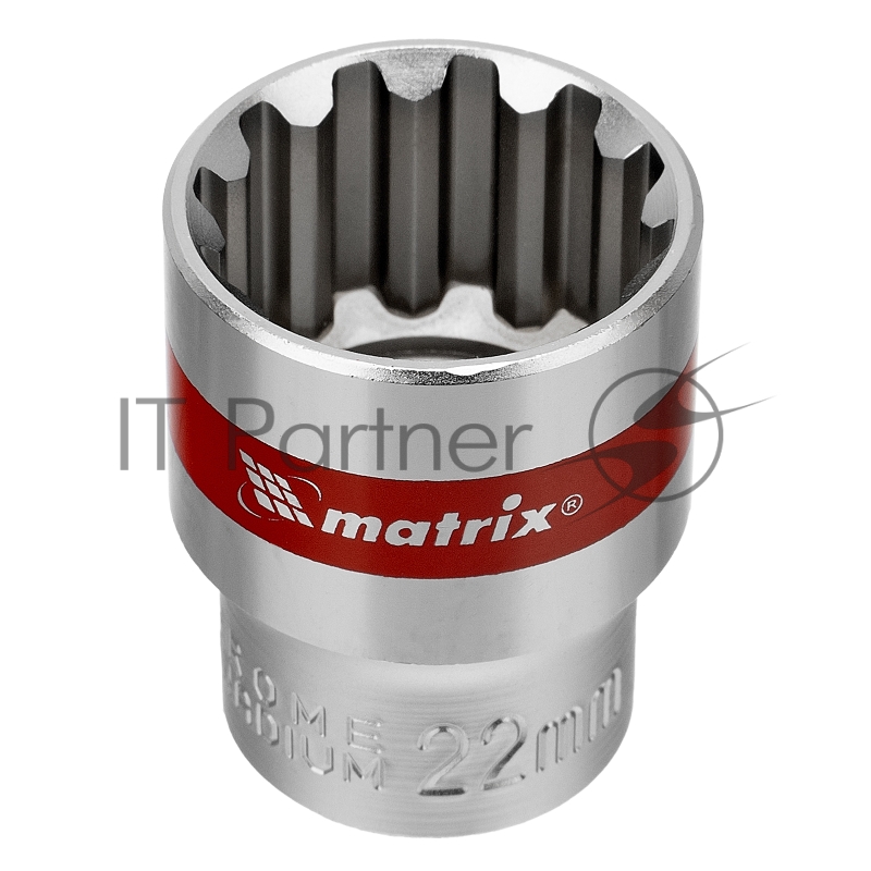 Набор универсальных торцевых головок 1/2, Spline, CrV, 10шт., 10-22мм// Matrix
