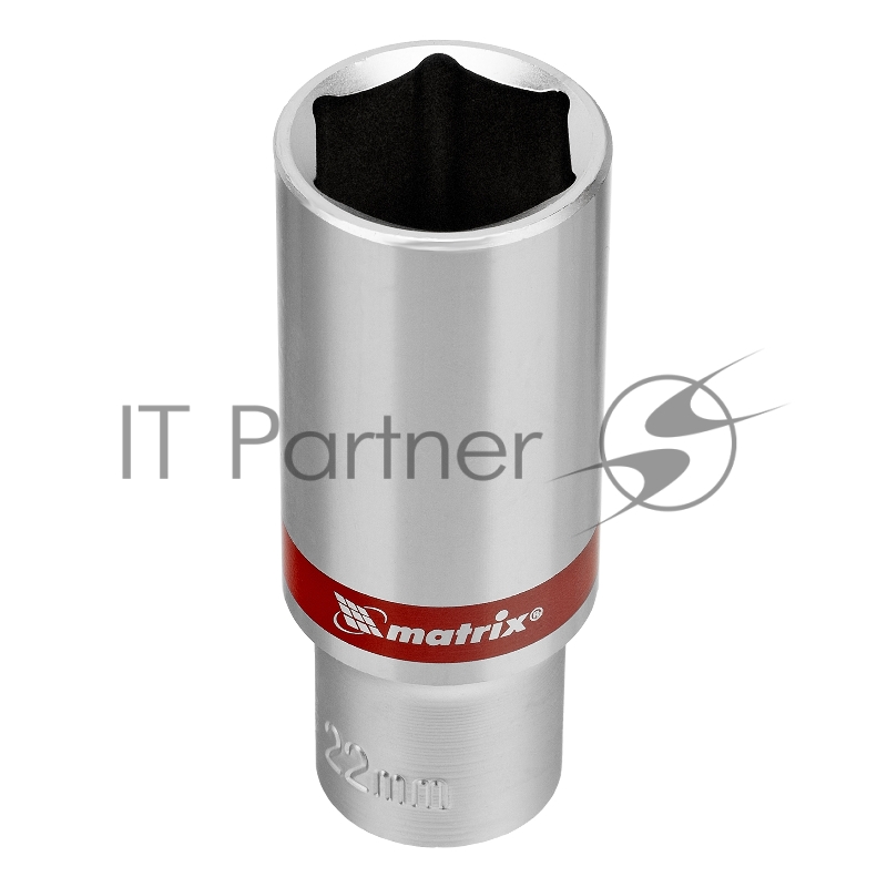 Набор удлиненных торцевых головок 1/2, 6-ти гр., CrV, 10шт., 10-22мм// Matrix