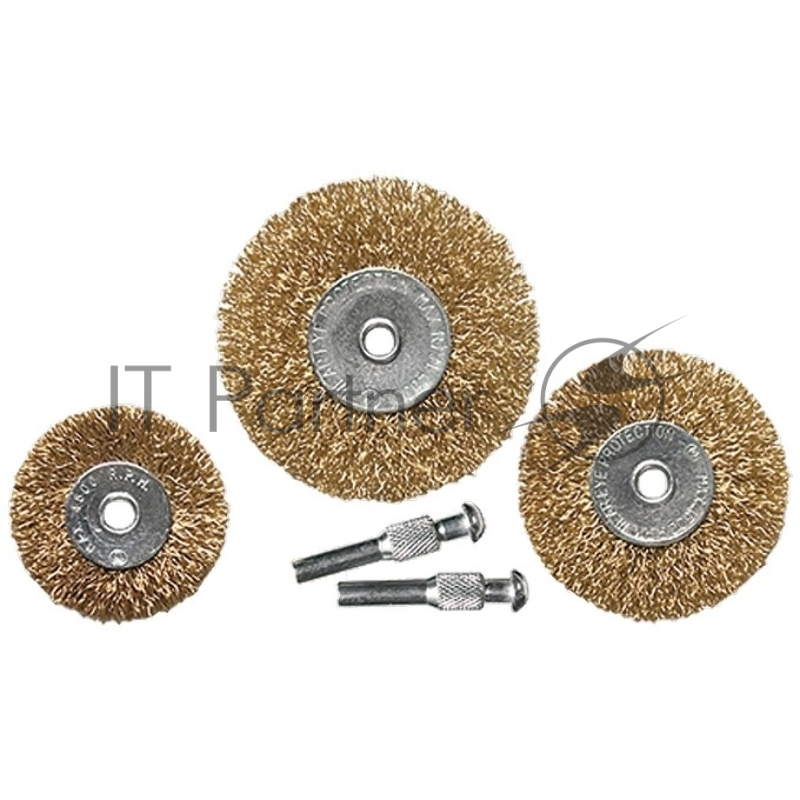 Набор щеток для дрели, 3 шт., 3 Плоские, 50-63-75 мм, со шпильками// Matrix