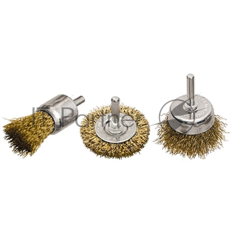 Набор щеток для дрели, 3 шт., 1 Плоская 50 мм, 2 Чашки 25-50 мм, со шпильками// Matrix