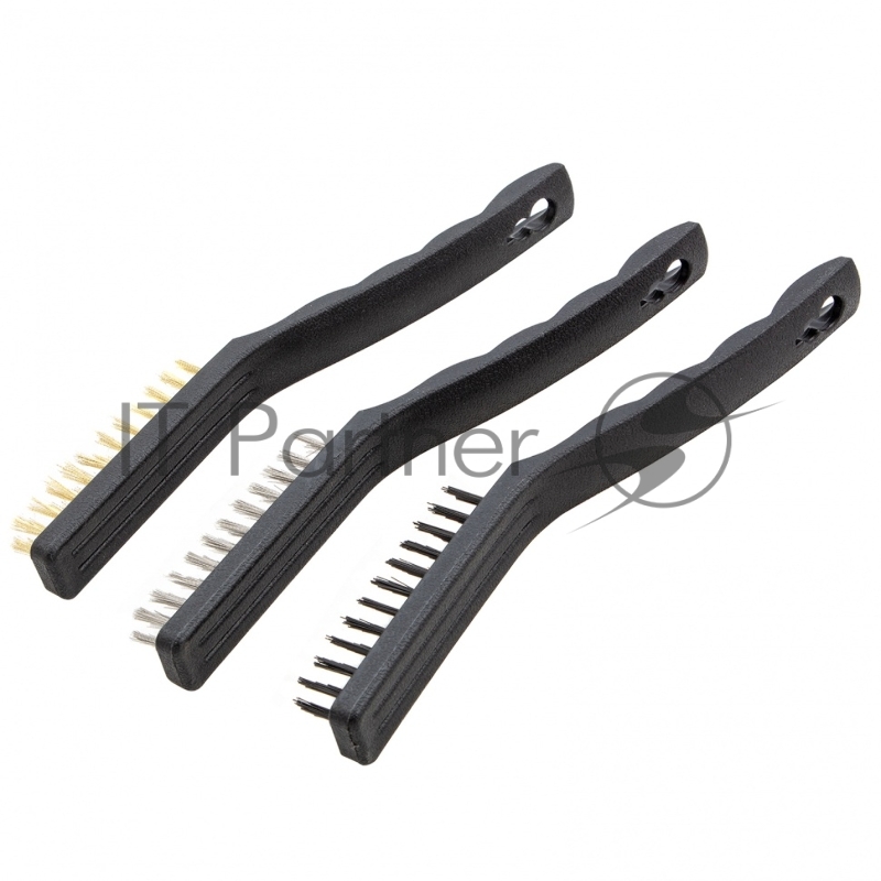 Набор щеток, 3 шт., металлические с пластмассовой ручкой, большие// Matrix