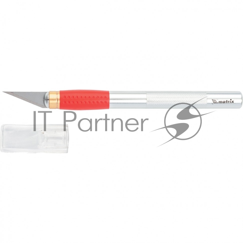 Нож для дизайнерских работ, двухкомпонентная рукоятка, 5 запасных лезвий// Matrix