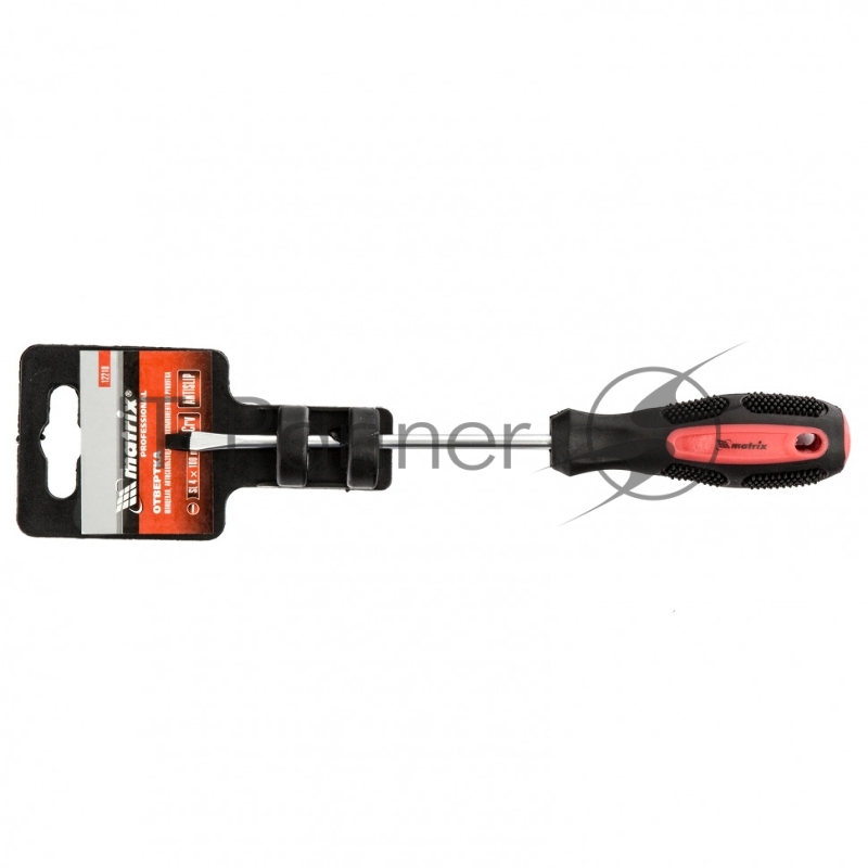 Отвертка Anti-Slip, SL4,0 х 100 мм, CrV, двухкомп. рукоятка// Matrix