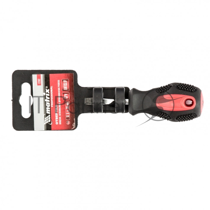 Отвертка Anti-Slip, SL5,0 х 38 мм, CrV, двухкомп. рукоятка// Matrix