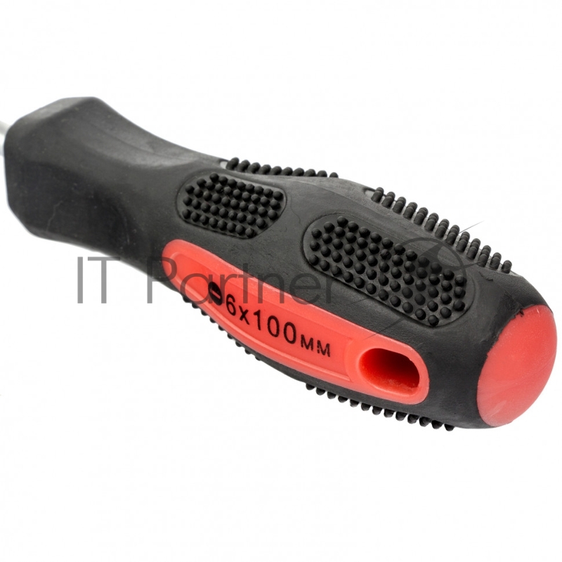 Отвертка Anti-Slip, SL6,0 х 100 мм, CrV, двухкомп. рукоятка// Matrix