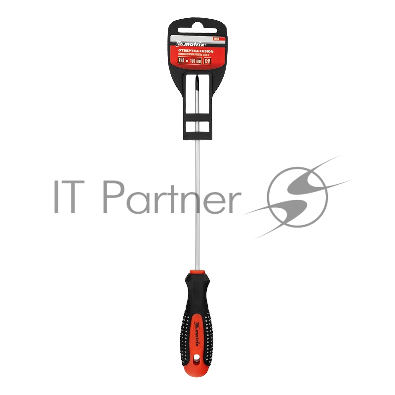 Отвертка Fusion, PH0 х 150 мм, CrV, 3-х компонентная рукоятка anti slip// Matrix