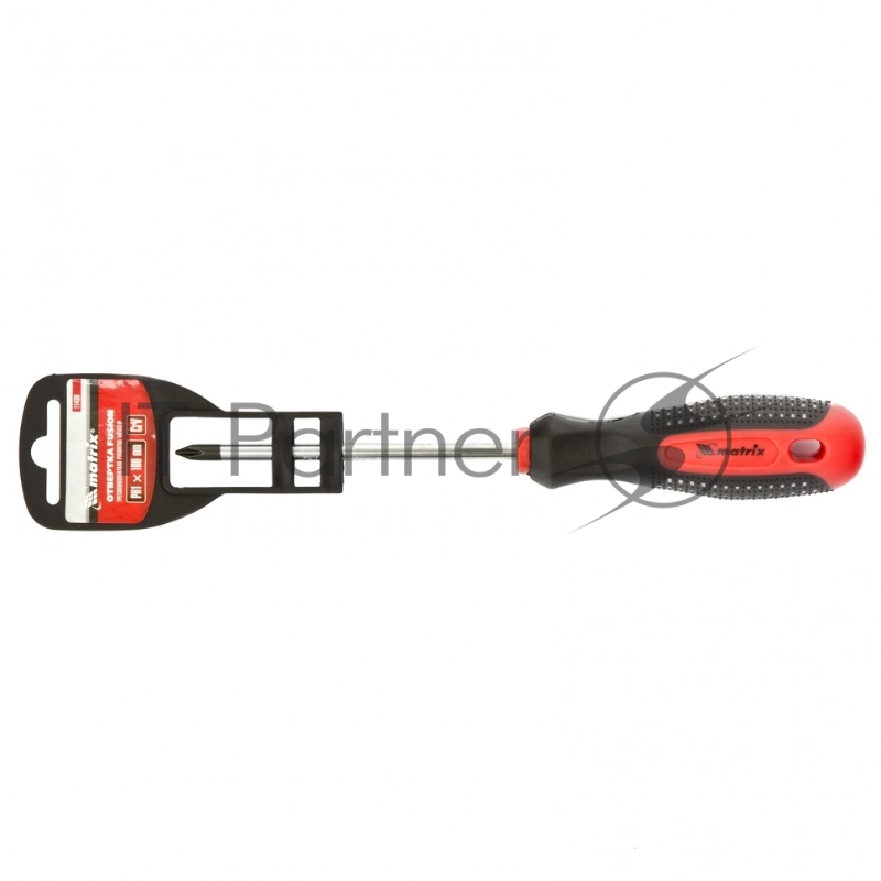 Отвертка Fusion, PH1 х 100 мм, CrV, 3-х компонентная рукоятка anti slip// Matrix