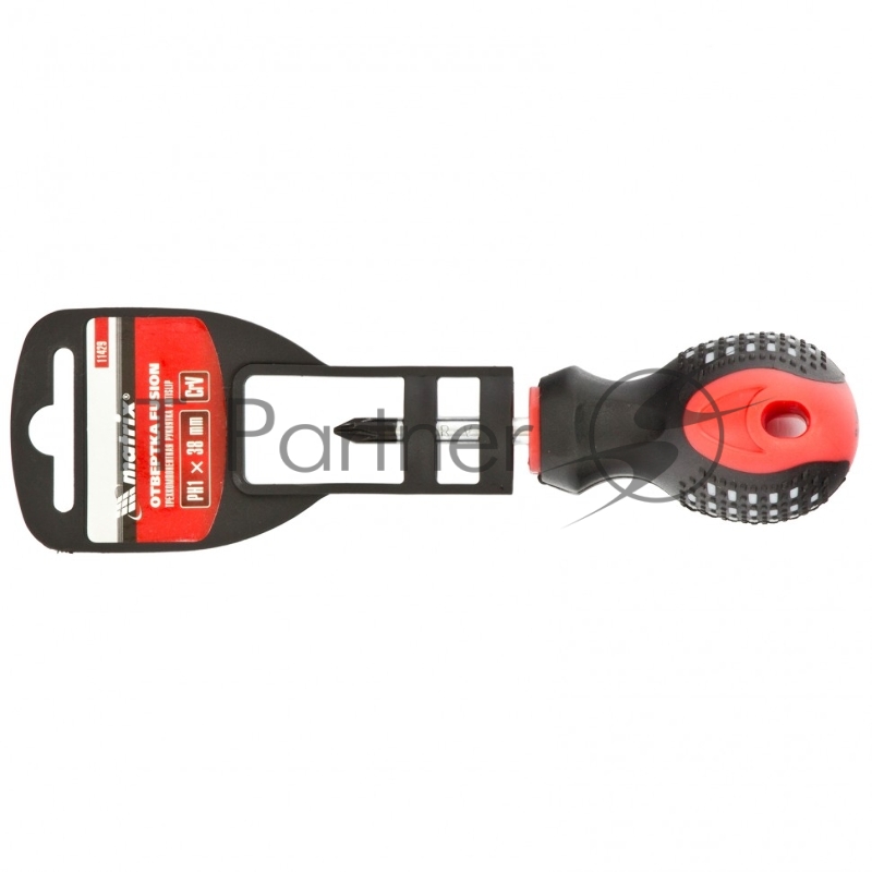 Отвертка Fusion, PH1 х 38 мм, CrV, 3-х компонентная рукоятка anti slip// Matrix