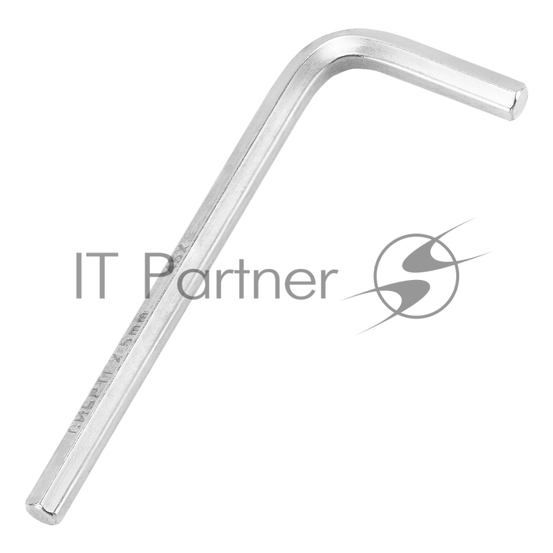 Ключ имбусовый HEX, 5 мм, 45x, закаленный, никель// Сибртех