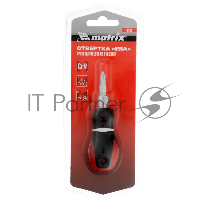 Отвертка комбинированная, SL6,0 / PH2 х 38 мм, CrV, двухкомп. рукоятка// Matrix
