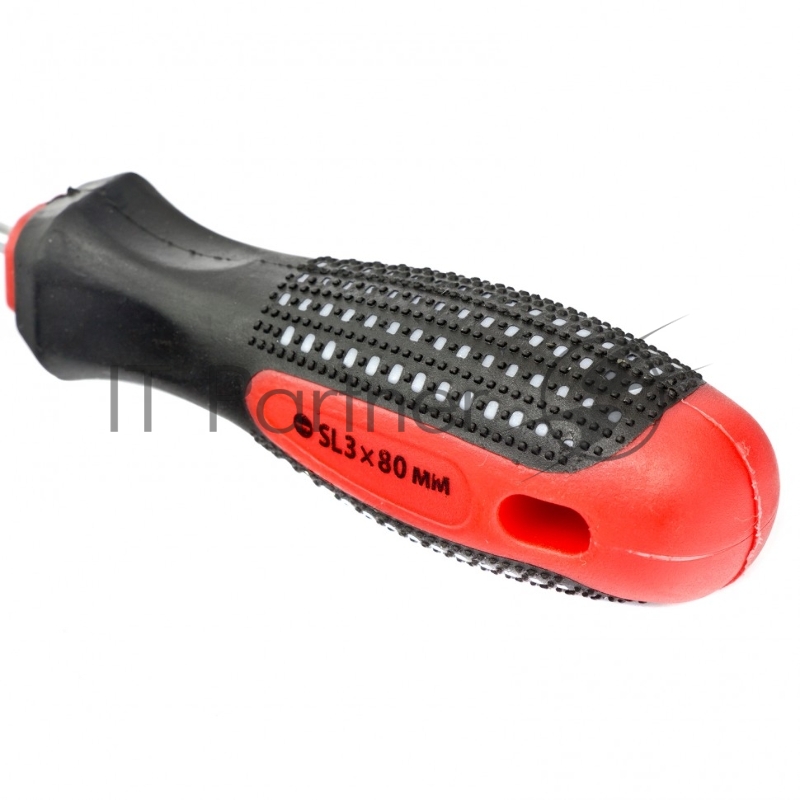 Отвертка Fusion, SL3,0 х 80 мм, CrV, 3-х компонентная рукоятка anti slip// Matrix