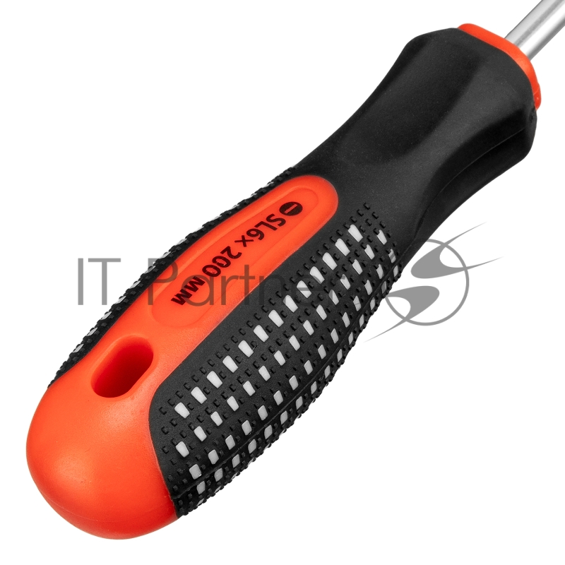 Отвертка Fusion, SL6,0 х 200 мм, CrV, 3-х компонентная рукоятка anti slip// Matrix