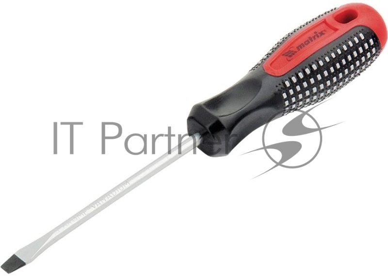 Отвертка Fusion, SL6,0 х38 мм, CrV, 3-х компонентная рукоятка anti slip// Matrix