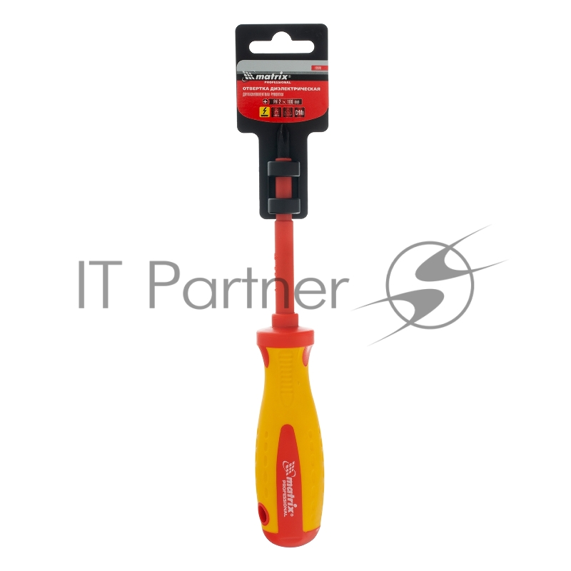 Отвертка Insulated, PH2 x 100 мм, CrMo, до 1000 В, двухкомп.рукоятка// Matrix