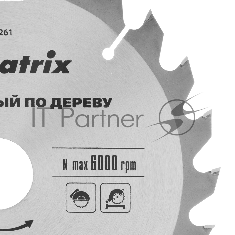 Пильный диск по дереву, ф200 х 32 мм, 24 зуба + кольцо 32/30// Matrix