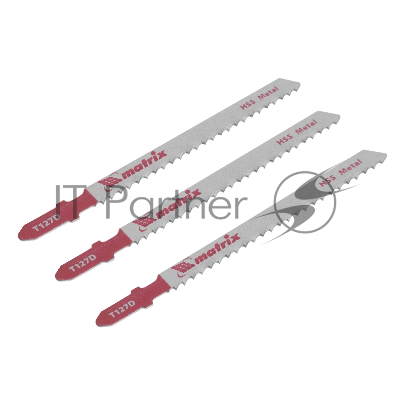 Полотна для электролобзика по металлу, 3 шт. T127D, 75 х 3мм, HSS// Matrix