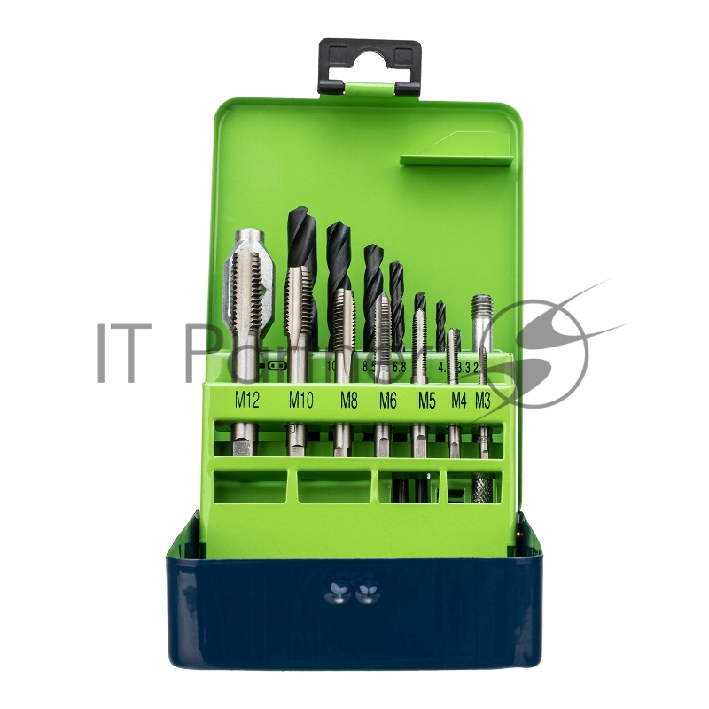 Набор сверл (2,5-10,2), метчиков(М3-М12), 15 предметов// Сибртех