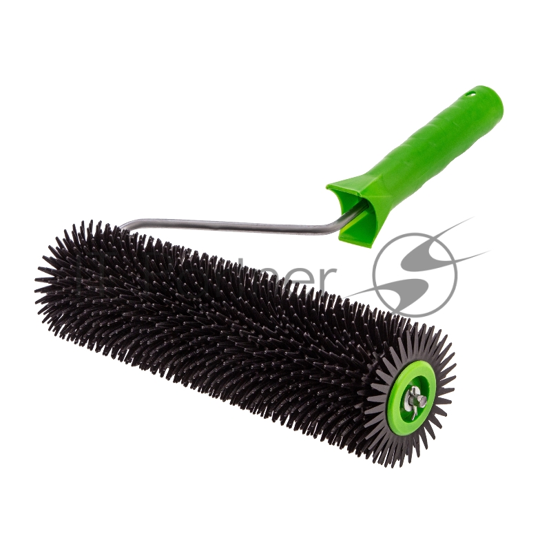 Валик игольчатый для наливных полов с ручкой, острая игла, 240 мм// Сибртех