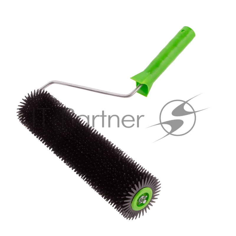 Валик игольчатый для наливных полов с ручкой, острая игла, 300 мм// Сибртех