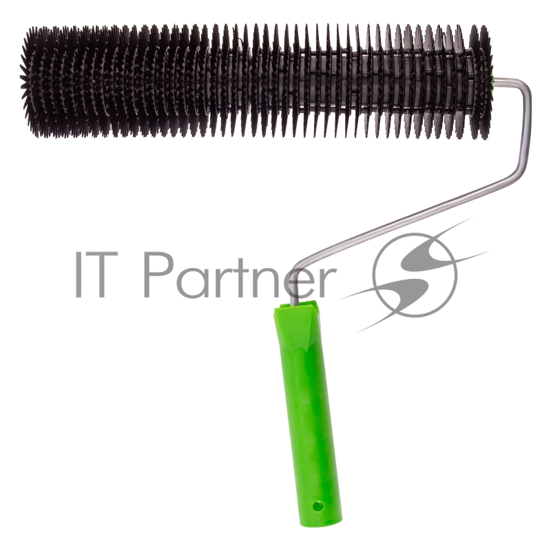 Валик игольчатый для наливных полов с ручкой, острая игла, 300 мм// Сибртех