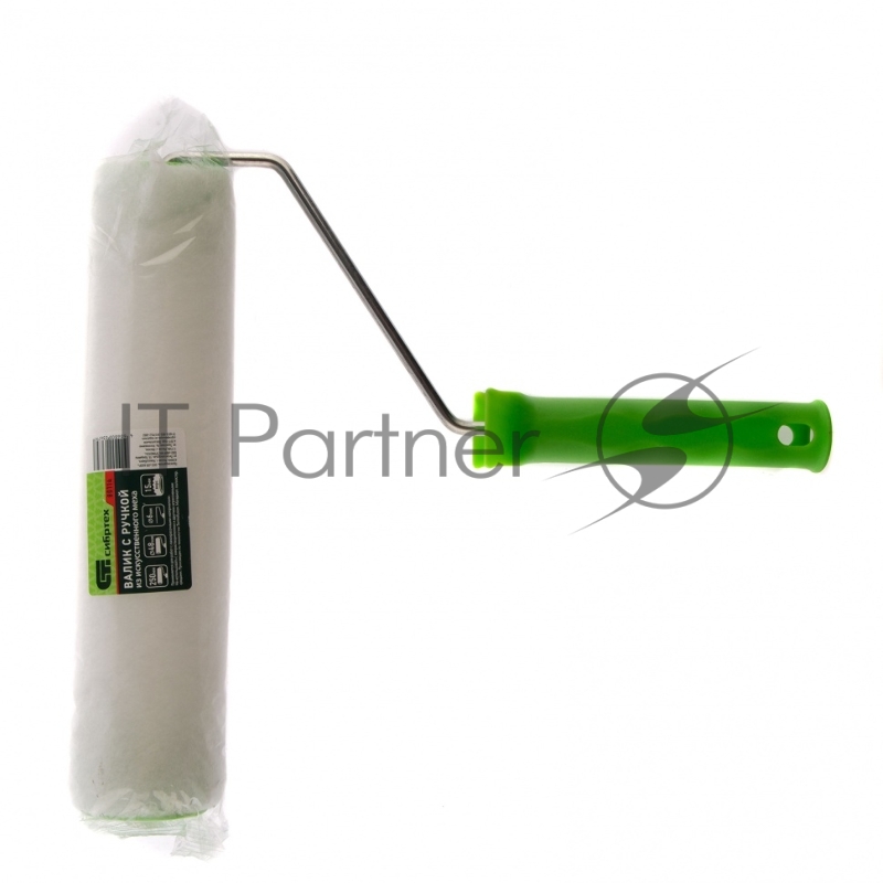 Валик ИСКУССТВЕННЫЙ МЕХ с ручкой, 250 мм,ворс 15 мм, D 48 мм, D руч. - 6 мм, полиэстер// Сибртех