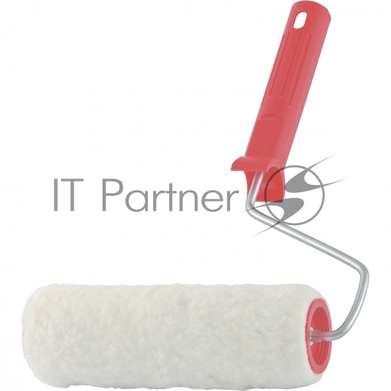 Валик Натуральный мех, в сборе, 150 мм, D – 48 мм, D ручки – 6 мм, крепление шплинтом// Сибртех