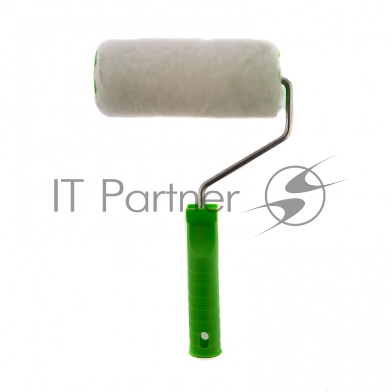 Валик с натуральным мехом, с ручкой, 150 мм, ворс 12 мм, D 48 мм, D ручки - 6 мм, Россия// Сибртех