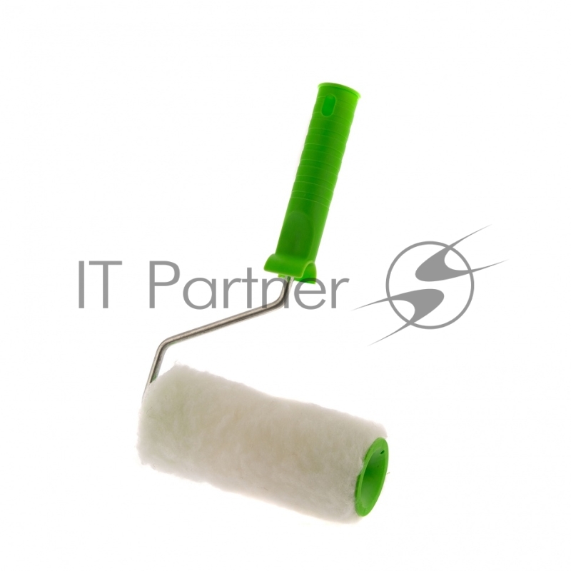 Валик с натуральным мехом, с ручкой, 150 мм, ворс 12 мм, D 48 мм, D ручки - 6 мм, Россия// Сибртех