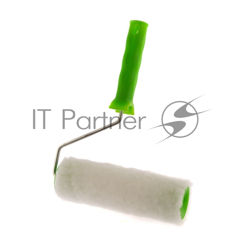 Валик с натуральным мехом, с ручкой, 200 мм, ворс 12 мм, D 48 мм, D ручки - 6 мм, Россия// Сибртех