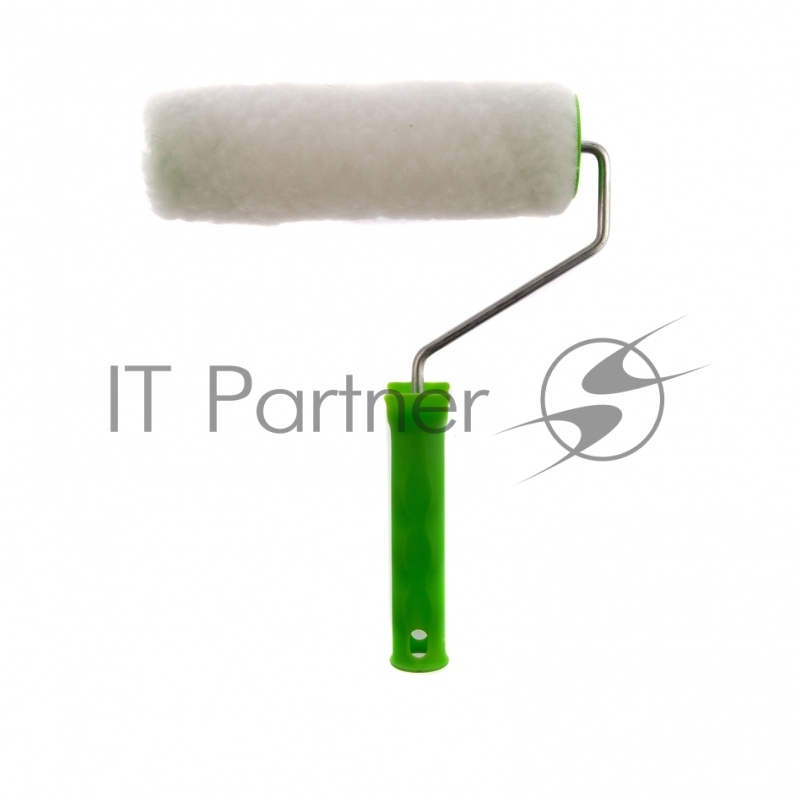 Валик с натуральным мехом, с ручкой, 200 мм, ворс 12 мм, D 48 мм, D ручки - 6 мм, Россия// Сибртех