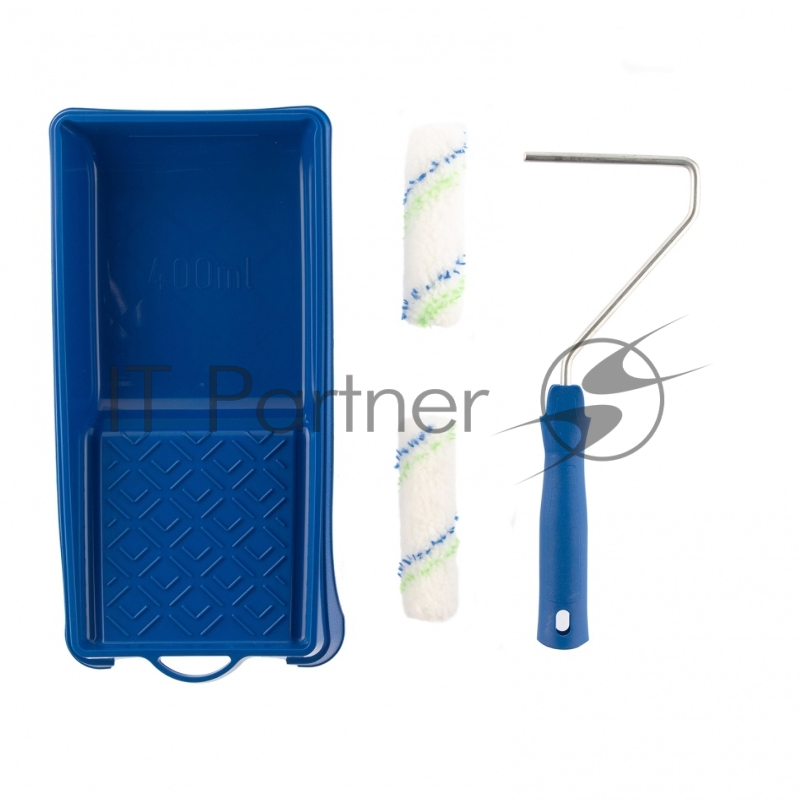 Малярный набор для работ с водными красками: кювета 150 мм х 290 мм и мини-валик 110 мм// Сибртех