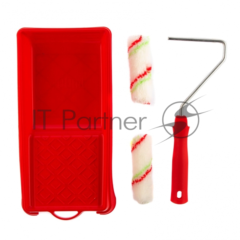 Малярный набор для работ с эмалями: кювета 150 мм х 290 мм и мини-валик 110 мм// Сибртех