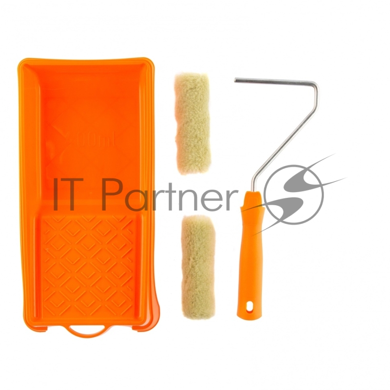 Малярный набор для фасадных работ: кювета 150 мм х 290 мм и мини-валик 110 мм// Сибртех