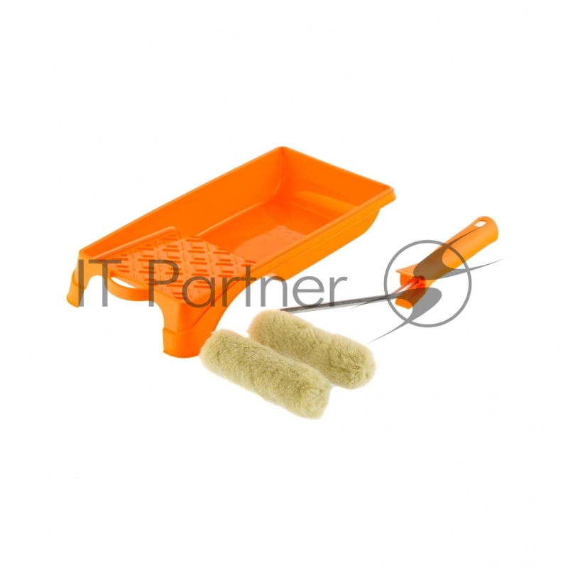 Малярный набор для фасадных работ: кювета 150 мм х 290 мм и мини-валик 110 мм// Сибртех