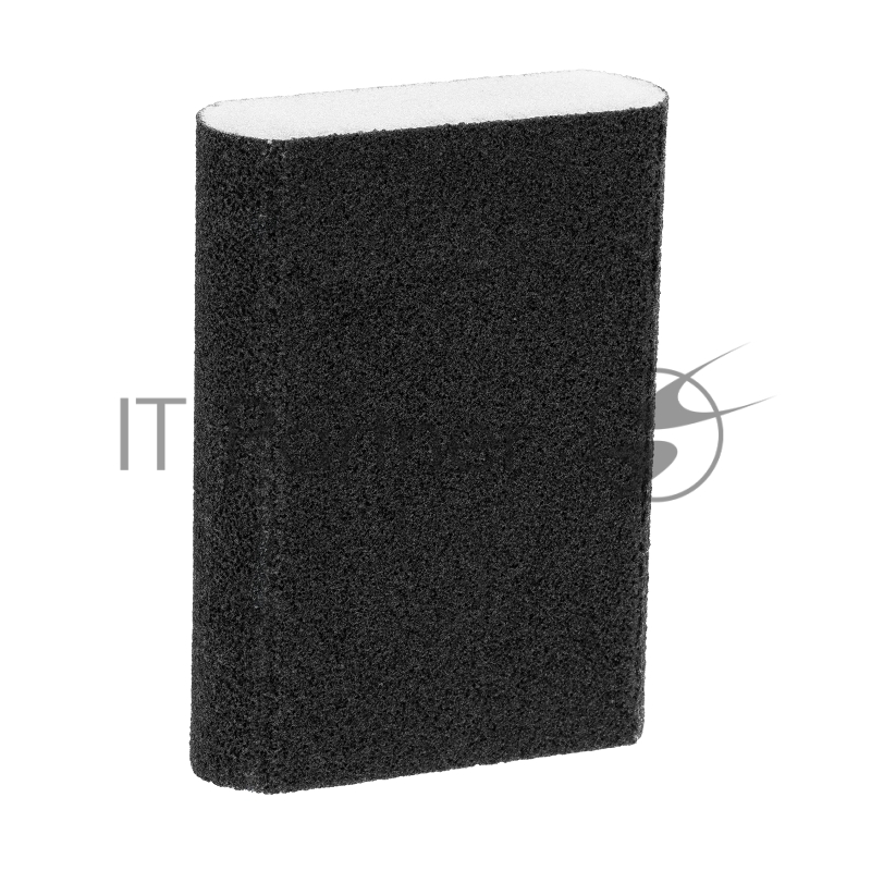 Губка для шлифования, 100 х 70 х 25 мм, овал, средняя жесткость, P100// Сибртех