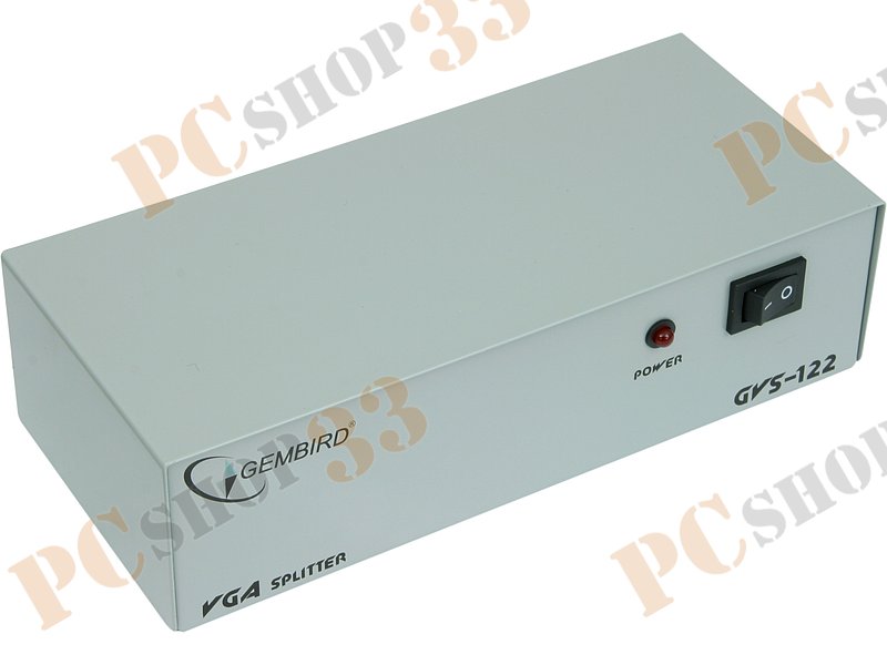 Разветвитель VGA 1 ПК - 2 монитора Gembird GVS122