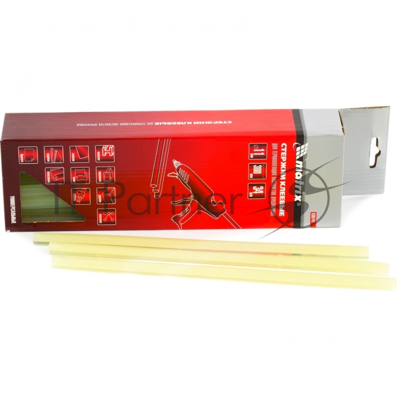 Стержни клеевые, 11 x 300 мм, белые, 34 шт.// Matrix