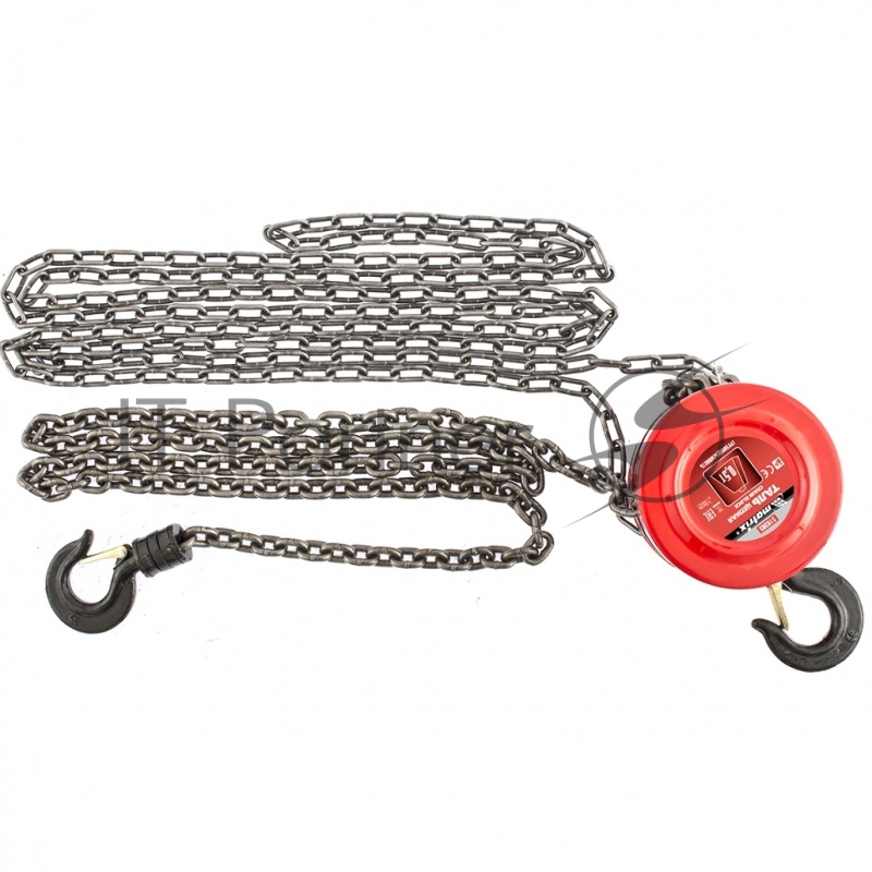 Таль цепная, 0,5 т, h подъема 2,5 м, расстояние между крюками 240 мм// Matrix