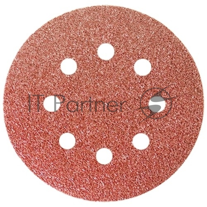 Круг абразивный на ворсовой подложке под липучку, перфорированный, P 100, 125 мм, 5 шт.// Сибртех
